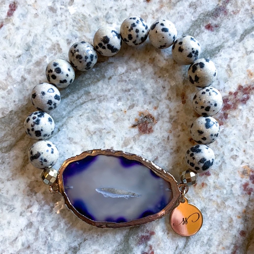🦄HP🦄Purple Agate Jasper Bracelet - Picture 3 of 16
